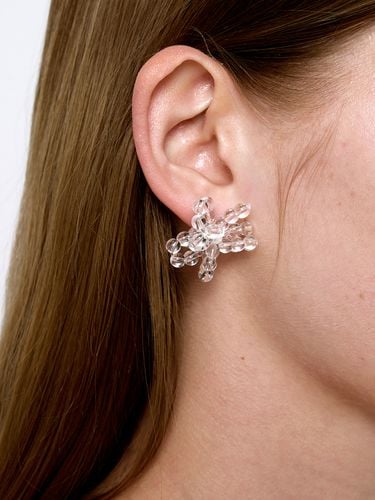 Clear Pull Bow Earrings - MONDAY EDITION - Modalova