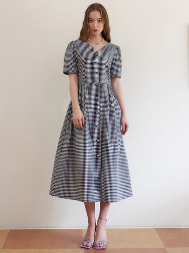 Coco Tulip Gingham Check Volume Dress - F.cocoromiz - Modalova