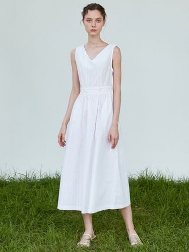 Linen Stripe Dress - JOORTI - Modalova