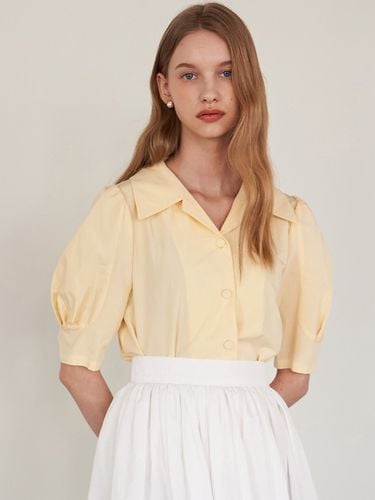 Romantic Open Collar Blouse Yellow - F.cocoromiz - Modalova