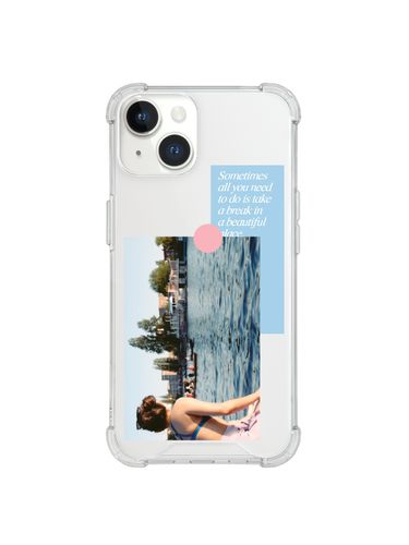 Break Time Sticker Clear Phone Case - mademoment - Modalova