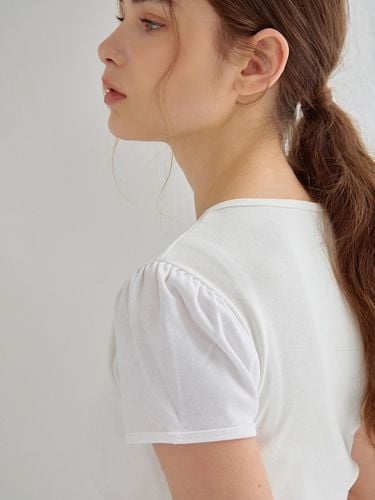 Puff Shirring T-shirt _White - camino - Modalova