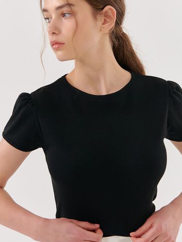 Puff Shirring T-shirt _Black - camino - Modalova