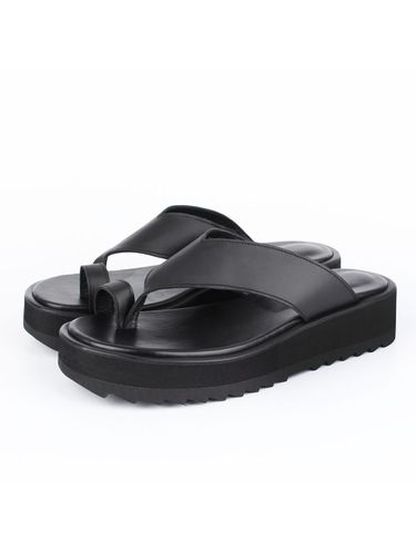 High Shark Sole Flip-Flops _ Black - DAVID STONE - Modalova