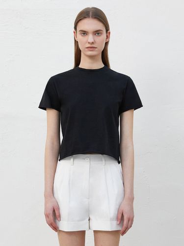 Cutting Crop T-Shirt - Black - RIDIFI - Modalova