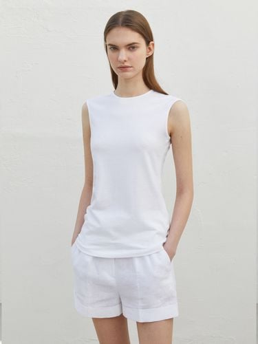 Crew Neck Slim Sleeveless - White - RIDIFI - Modalova