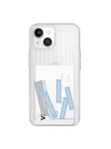 Whisper Wave Clear Card iPhone Case - mademoment - Modalova