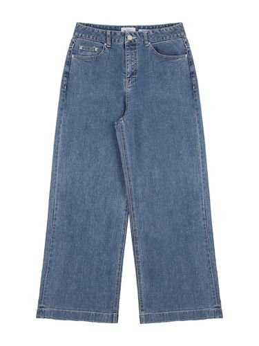 Wide Washed Denim Pant - Blue - bensherman - Modalova