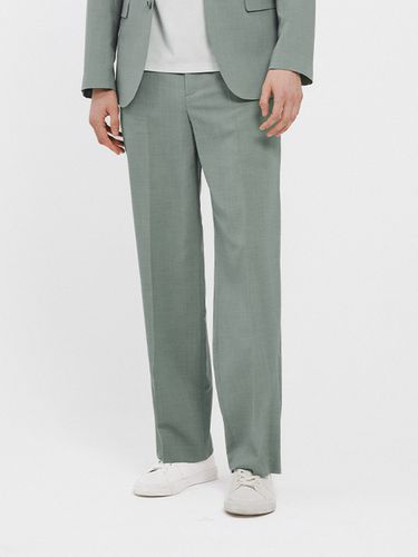 Wide Fit Slacks Pants _ Light Khaki - ADHOC - Modalova