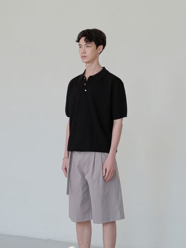 Ian Button Collar Short Sleeve Knit_9 Colors - AVANDRESS - Modalova