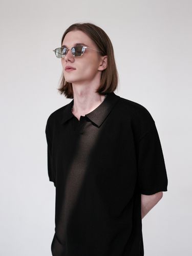 Daniel Open Collar Short Sleeve Knit_9 Colors - AVANDRESS - Modalova