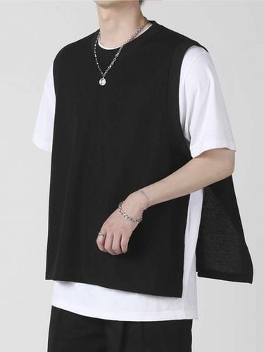 Slit Knit Vest_Black - AVANDRESS - Modalova