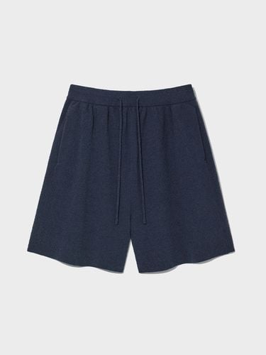 Knit Draw String Shorts (Navy) - V2 - Modalova