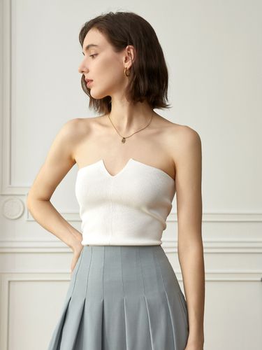 YY_French Simple V-line Tube Top - yyiam - Modalova