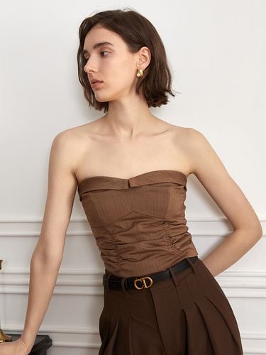 YY_Front Heart Tube Top - Brown - yyiam - Modalova