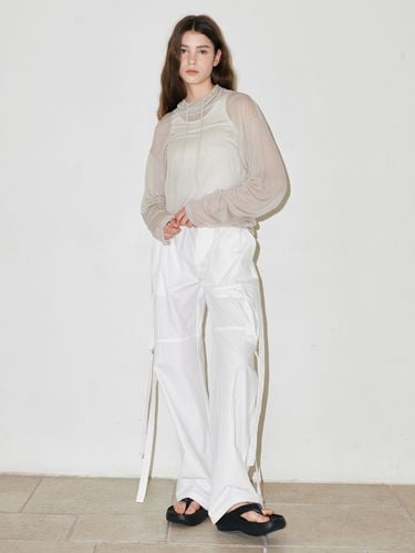 Parachute Cargo Pants - White - sllow garments - Modalova