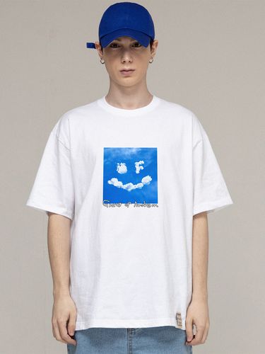 Unisex] Drawing Smile Cloud Logo T-Shirt _ - GRAVER - Modalova