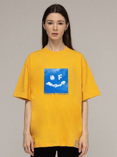 Unisex] Drawing Smile Cloud Logo T-Shirt - GRAVER - Modalova