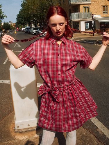 Tartan Low Rise Shirt Dress_Red - Tilda Ma Tilda - Modalova