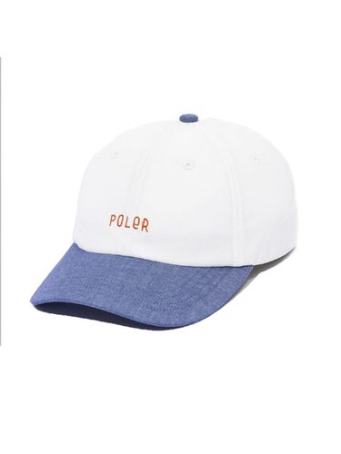 Furry Font Chambray Dad Cap - White - POLERSTUFF - Modalova