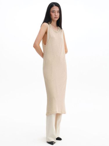 Halter Neck Sleeveless Dress _Beige - MAGJAY - Modalova