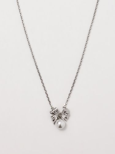 Ribbon Pearl Necklace_Silver - Le masque - Modalova