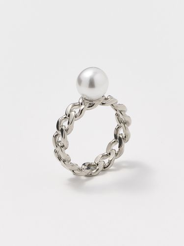 Chain Pearl Ring_Silver - Le masque - Modalova