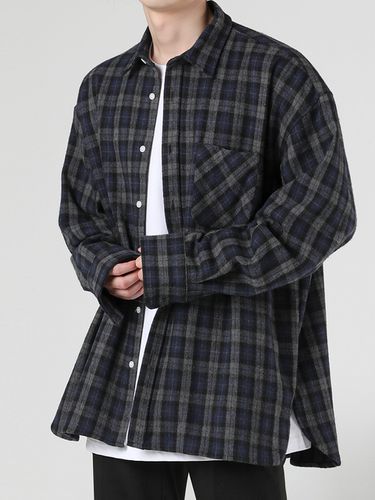 Henley Overfit Check Shirt - AVANDRESS - Modalova