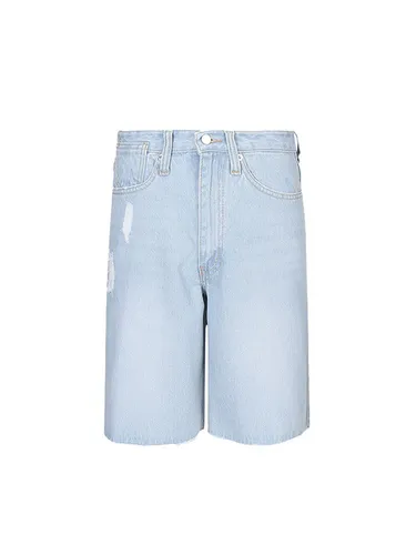 Straight Fit Denim Shorts _ - ADHOC - Modalova