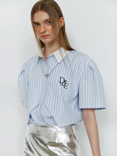 Short Sleeve Cutout Shirts - Blue - DEW E DEW E - Modalova