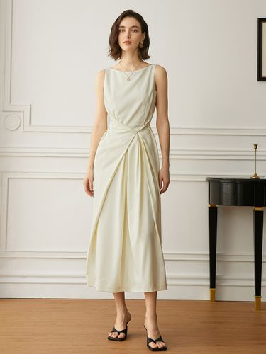 YY_Elegant Pleated Sleeveless Dress - yyiam - Modalova