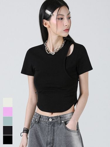 Hole-cut Crop Tee_5 Colors - AVANDRESS - Modalova