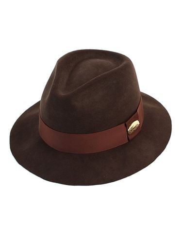 Edgecut Wool Fedora Hat - Brown - Universal chemistry - Modalova