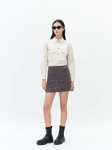 Holly Tweed Mini Skirt_Red - COURRI - Modalova