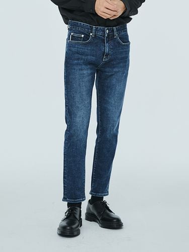 Passable Crop Slim Washed Denim Pant - Dark Blue - INROWS - Modalova