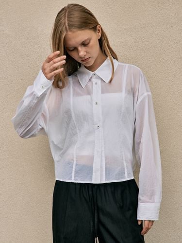 Semi Cropped String Shirt - REFINED902 - Modalova