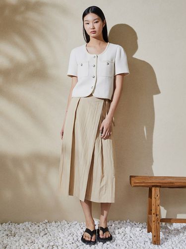 Wrap Midi Skirt_Beige - kuho plus - Modalova