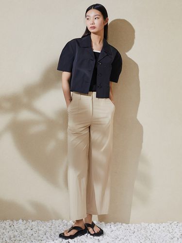 Slim Straight Summer Pants_Beige - kuho plus - Modalova