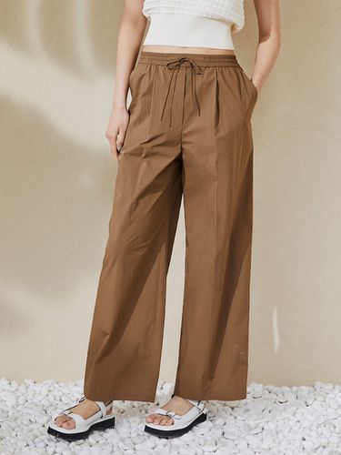 Tuck Banding Wide Pants_Brown - kuho plus - Modalova