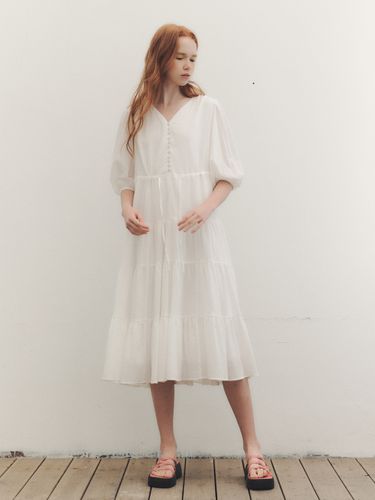 WED_Sweet Linen V-neck Dress - We’Dee - Modalova