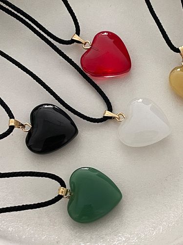 Heart Pendant Necklace - OUI SAY YES! - Modalova