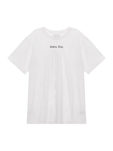 Matin Logo Shirring Top _White - Matin Kim - Modalova