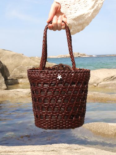 Lagos Dark Brown Leather Tote Bag - ELKE BLOEM - Modalova