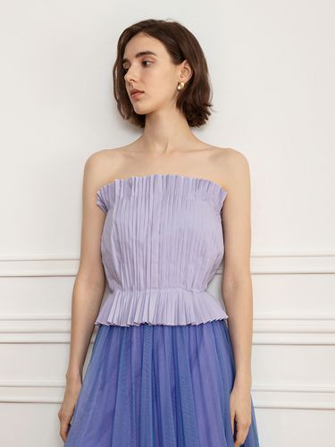 YY French Pleated Tube Top _Purple - yyiam - Modalova