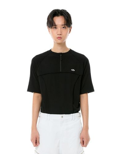 Line Zip-up T-shirt_Black - ANOTHERYOUTH - Modalova