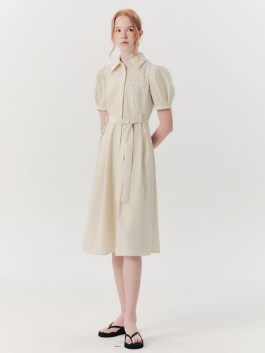 WED_Bow Slim Waist Shirt Dress - We’Dee - Modalova