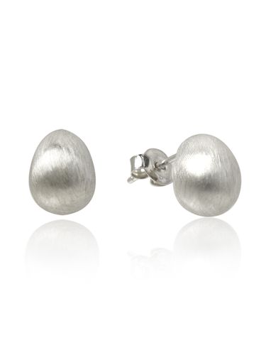 Silver925] SE005 Matte Water Drop Earrings - TOU - Modalova