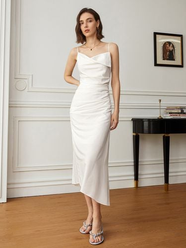 YY White Champagne Shirring Dress - yyiam - Modalova