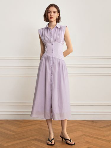 YY French Simple Shirt Dress _Purple - yyiam - Modalova