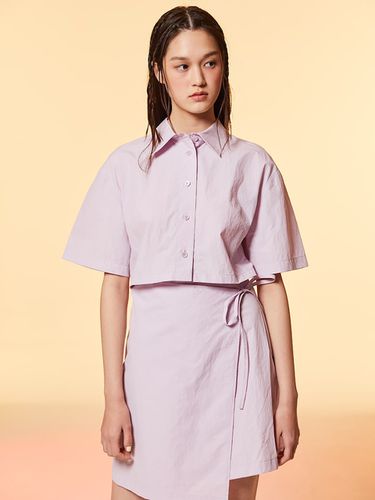 Signature Cutout Shirt Mini Dress - Light - kuho plus - Modalova